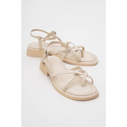 Antas Met bandjes Leer Plat Sandalen (Women)