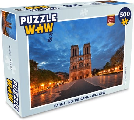 Puzzel Parijs - Notre Dame - Wolken - Legpuzzel - Puzzel 500 stukjes