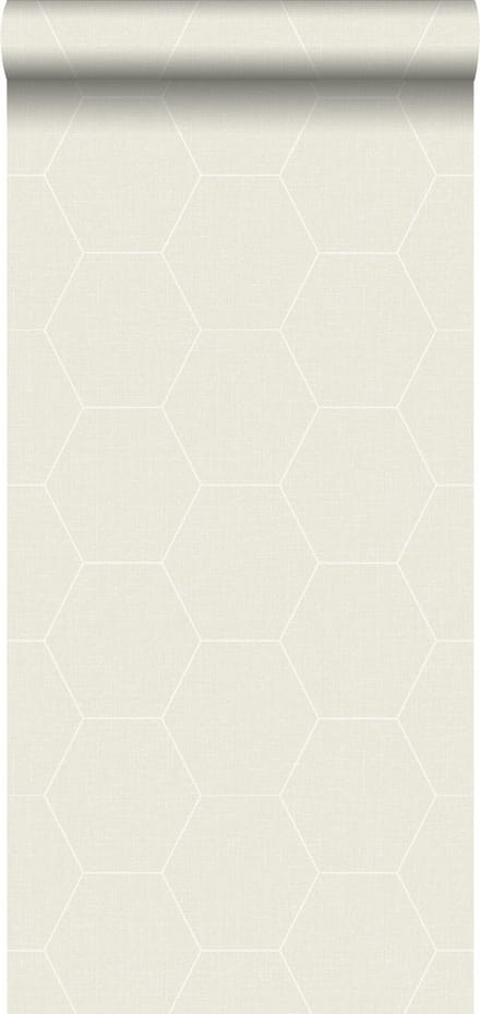 ESTAhome behang hexagon beige - 53 cm x 10.05 m - 148749
