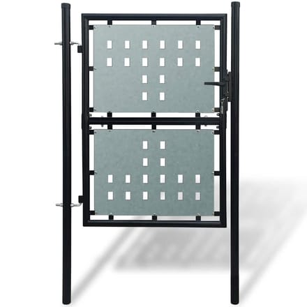 vidaXL - Zwarte - enkele - deur - schuttingpoort - 100x125 - cm