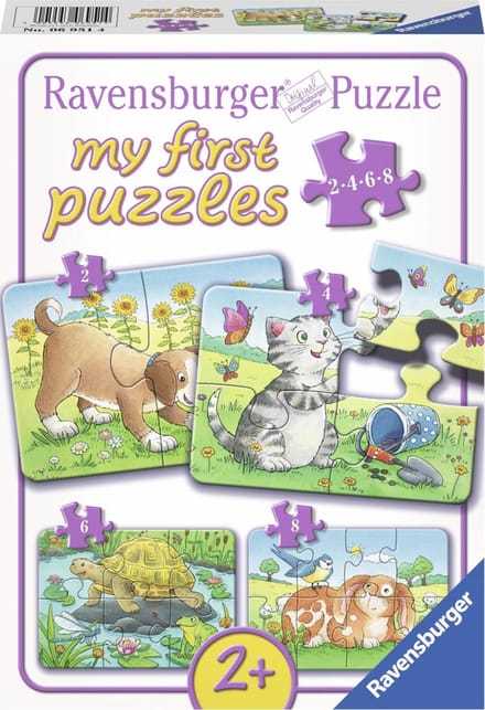 Ravensburger Schattige huisdieren- My First puzzels -2+4+6+8 stukjes - kinderpuzzel