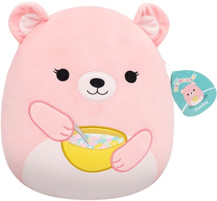 Squishmallows - Medium Plush (Hominy - Peach Bear Holding Cereal Bowl) - 30cm Plush
