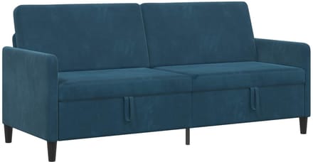 vidaXL - Sofa - met - Opbergruimte - Blauw - 192 - x - 78 - x - 87 - cm - Polyester