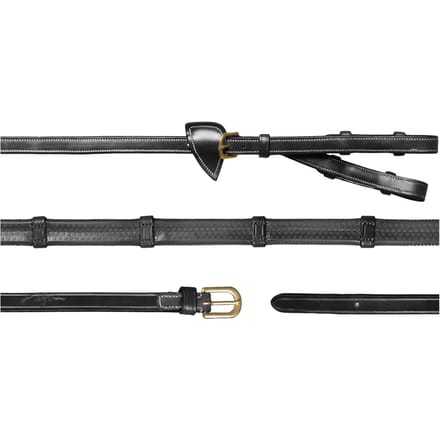Dy'on Teugels D Collection By Dy'on Pelham 1/2 Rubber Met Stops Zwart