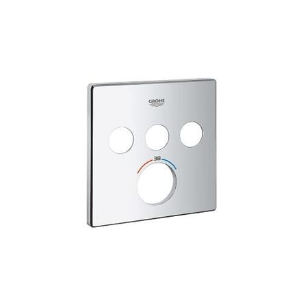 GROHE Rozet 49042 voor SmartControl UP-THM eckig met 3 ASV chroom, 49042000