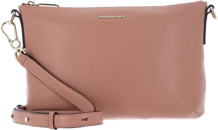 MANDARINA DUCK Leren Schoudertas Luna Pochette Desert Sand Oud roze