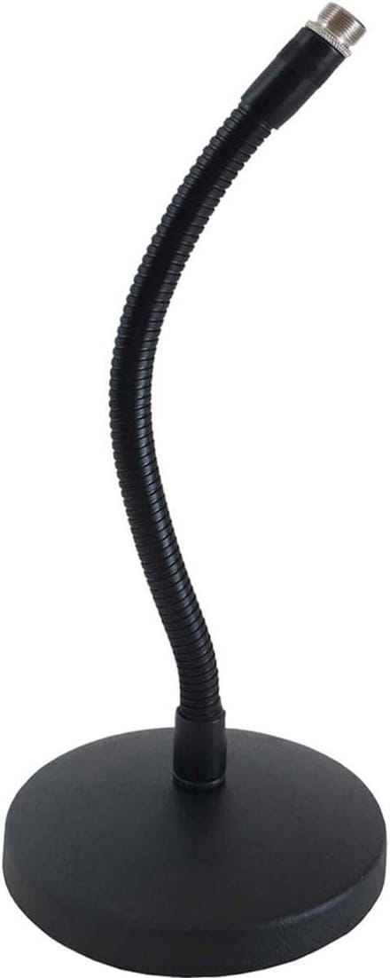Tafelstatief microfoonstandaard met zwanenhals 32 cm hoog, geschikt voor diverse microfoons