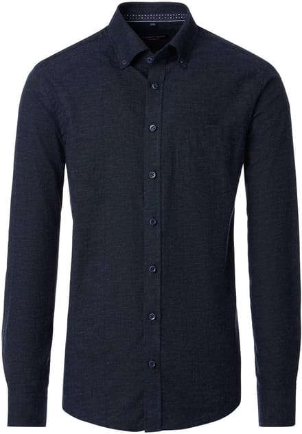 CASA MODA Sport casual fit overhemd - twill - blauw