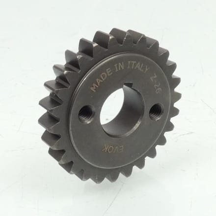 Pignon bout vilebrequin EVOK pour auto Piaggio 50 Ape 2009 à 2017 26 dents Neuf