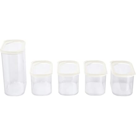 SILVERCREST Vershoudbakjes 5-delig (Set 2 maten/wit)