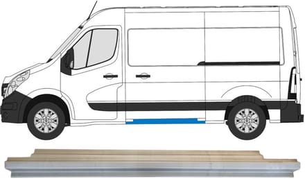 Schuifdeur dorpel reparatiepanel voor Opel Movano 2010-2021 / Links