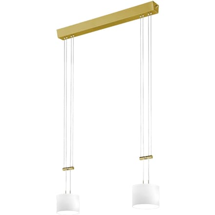 BANKAMP Grazia hanglamp ZigBee 2-lamps messing