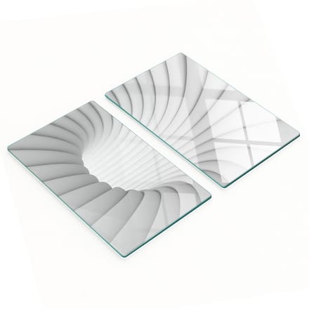 Keukenplanken van gehard glas met abstracte tunnelafbeeldingen, 2x30x52 cm
