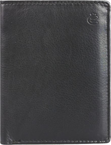 Esquire Eco portefeuille leer 9 cm - Jongens - Staand formaat - schwarz