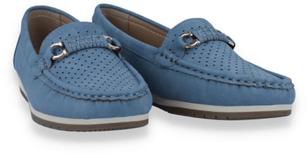 Mode-mania Dames Mocassin | Blauw | Maat: 37