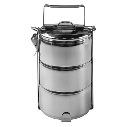 Stainless Steel-Food Carrier 12cm x 3 layers
