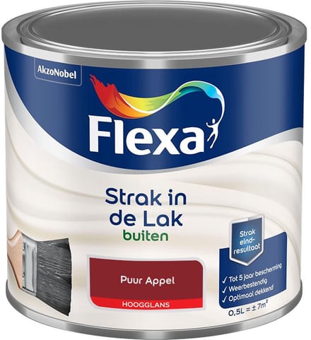 Flexa - Strak In De Lak Buitenlak Hoogglans - Puur Appel - Mengverf - 500 Ml