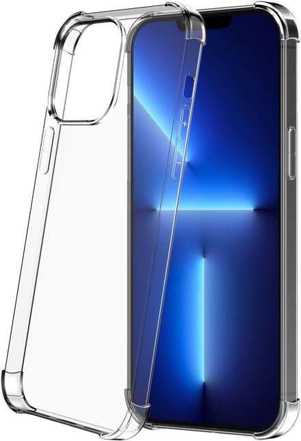 Geschikt voor iPhone 13 Pro Max Transparant met Stootrand - Siliconen TPU ShockProof case doorzichtig - ProtX