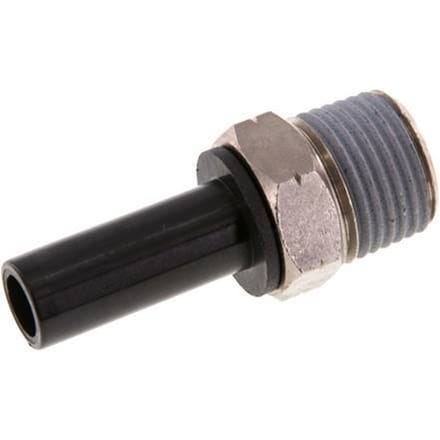 1/2'' x 1/2'' NPT insteekfitting Messing/PBT Buitendraad NBR