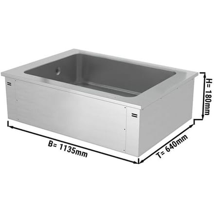 GGM Gastro Einbau Eiswanne - 1000mm - 3x GN 1/1 - 130 Liter Zilver