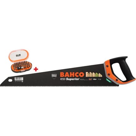 Bahco Superior 2600 handzaag met 31 delig bitset 550mm