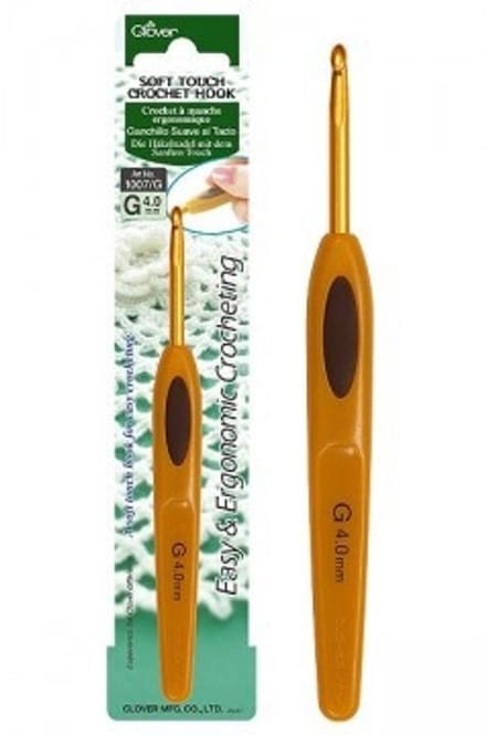 Clover Soft Touch 4 mm Haaknaald - Ergonomisch handvat