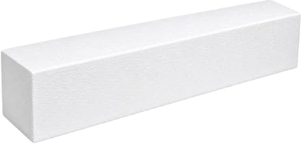 Piepschuim vormen - baksteen - 1x - 50 x 10 x 10 cm - styropor hobby / DIY vorm - basis knutselfiguren