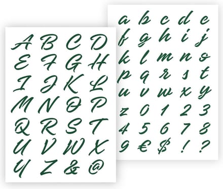 QBIX Letter sjabloon Sierletters A3 Formaat Kunststof - Hoogte letters 3-4cm - Stencil