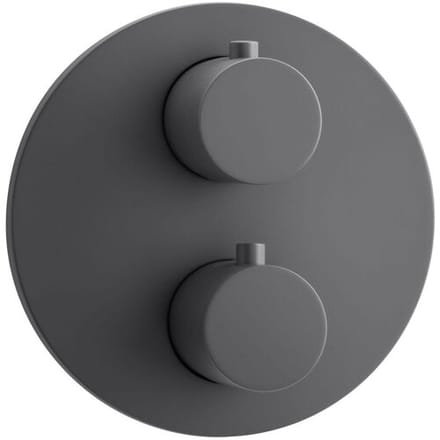 Herzbach DEEP GREY concealed thermostat round for 3 consumers 23.503055.1.06