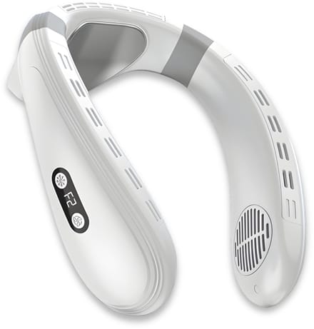 DreamGoods Nek Ventilator met Koeling & Temperatuurregeling - 2026 Pro - NTC-Chip - 6000mAh - Draadloos & Oplaadbaar - Draagbare Mini Ventilator - Nek Fan - Gezichtsventilator - Handventilator - Hals Ventilator - Nekventilator - Stil