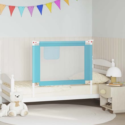 vidaXL Bedhekje peuter 100x25 cm stof blauw