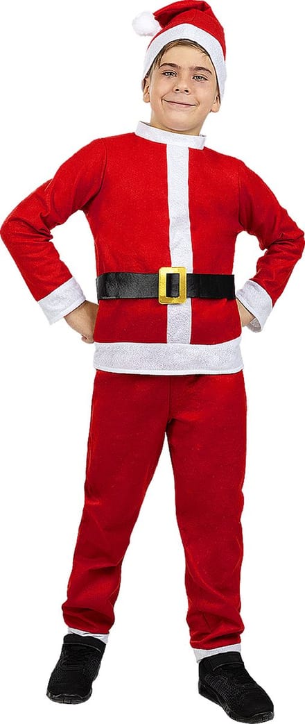 FUNIDELIA Kerstman Kostuum voor jongens - Maat: 97 - 104 cm - Rood