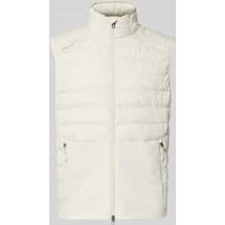 regular fit bodywarmer met gestikt logo model 'PIECE DYED'