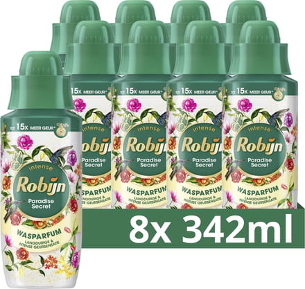 Robijn Intense Wasparfum - Paradise Secret - 8 flessen x 342 ml