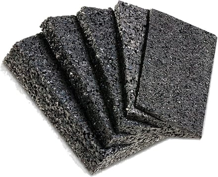 Terrastegels 100 x 50 mm met rubbergranulaat onderlegger
