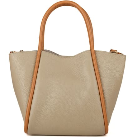 Giulia Monti Schoudertas Grijs Beige Lichtbruin