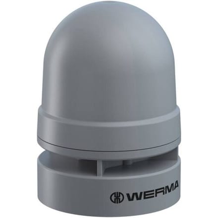 Werma Signaltechnik Sirene 160.700.75 Mini Sounder Dauer/Puls 24VAC/DC GY Pulstoon, Continu geluid 24 V 95 dB