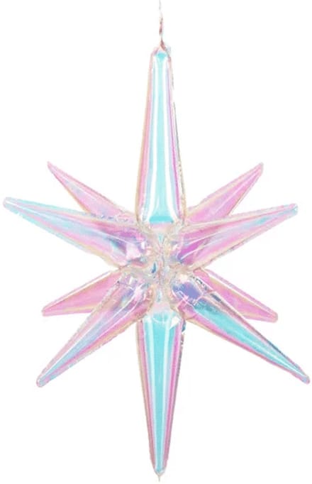 PartyDeco - Folieballon Sterren 3D iriserend 70 cm