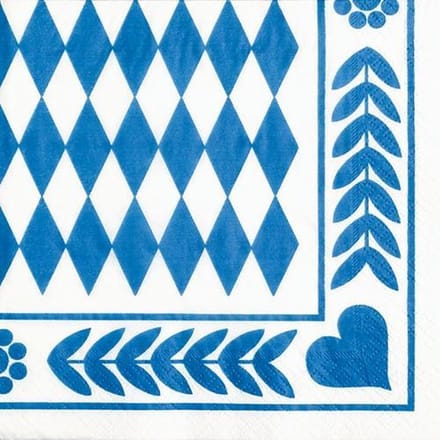 Papstar 12901 papieren servetten Blauw, Wit Papier 20 stuk(s)