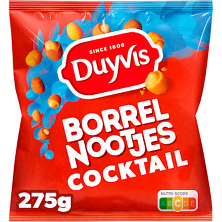 Borrelnootjes Duyvis cocktail zak 275gr
