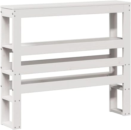 Hoofdbord met opbergvakken 90 cm massief grenenhout wit
