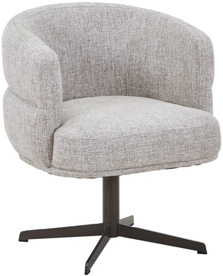 DÉJA Living Eetkamerstoel Coria - Beige/Brons - Draaibaar - Set van 2