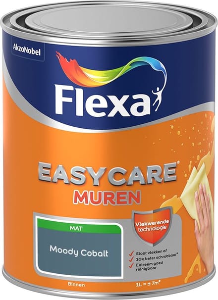 Flexa - Easycare Muren - Moody Cobalt - Mengverf - 1 L