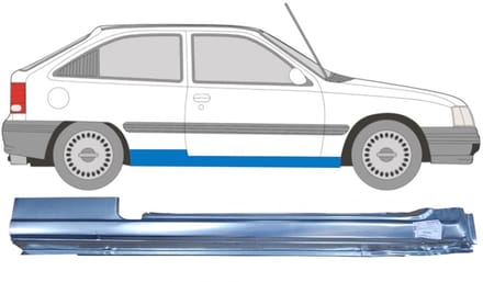 Volledige dorpel voor Opel Kadett E Astra 1984-1993 / Rechts
