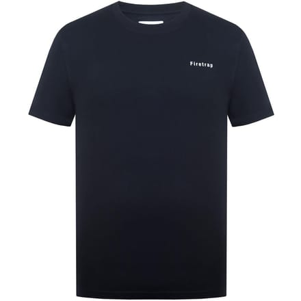 Firetrap Katoenen heren-T-shirt (Zwart)