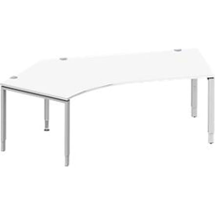 Schäfer Shop Genius hoekbureau MODENA FLEX 135°, aanbouw links, B 2165 mm, wit