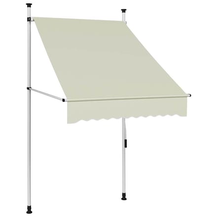 vidaXL - Luifel - handmatig - uittrekbaar - 100 - cm - crème