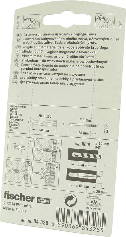 Fischer FU 10x60 SK # 84328 -