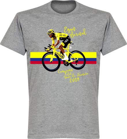 Egan Bernal T-Shirt - Grijs - XXL