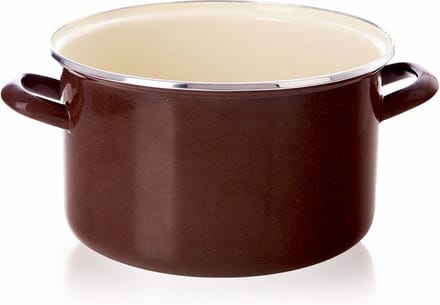 Kookpan Geëmailleerde BROWN 22 cm, 4 l - Kookpot - Soeppan